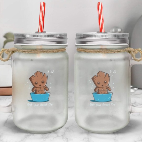 Get Your Groot On Mason Jar Cups