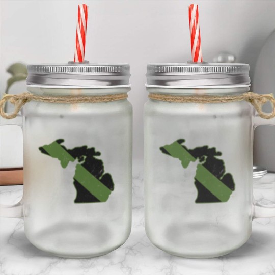 Game Warden CBP Michigan Border Patrol Park Ranger Mason Jar Cups