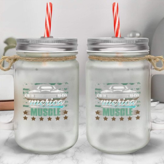 'Merica Muscle Car Mason Jar Cups