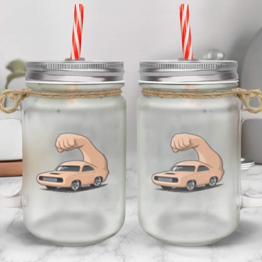 Muscle Car Mason Jar Cups