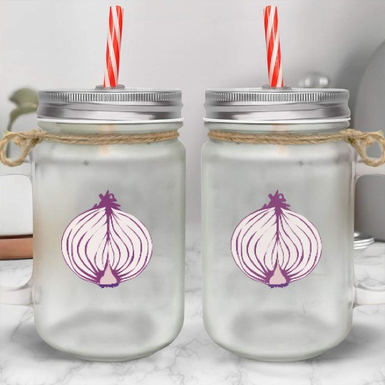 Red Onion Mason Jar Cups