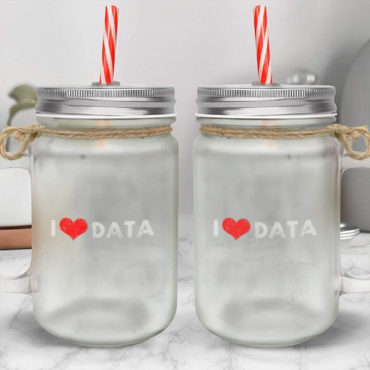 Computer Science Mathematics Data Statistics Mason Jar Cups