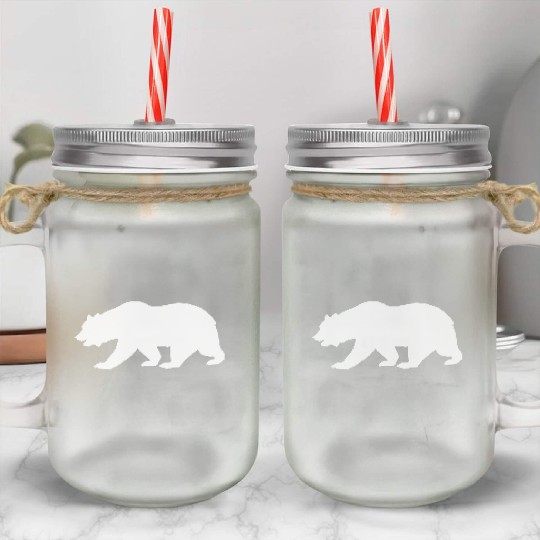 Bear Canada Wilderness Mother Nature Adventure Mason Jar Cups