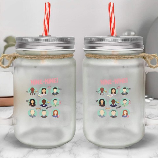 Brooklyn Nine - Nine Squad Mason Jar Cups