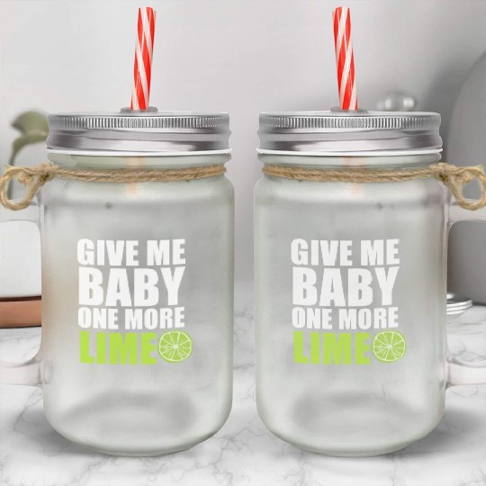 Lime Mason Jar Cups