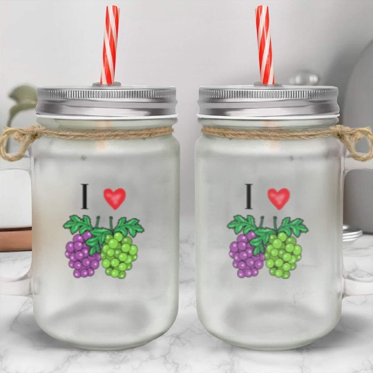 I love grape Mason Jar Cups