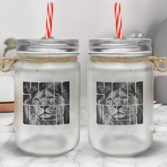 Yahweh (YHWH) Lion Mason Jar Cups