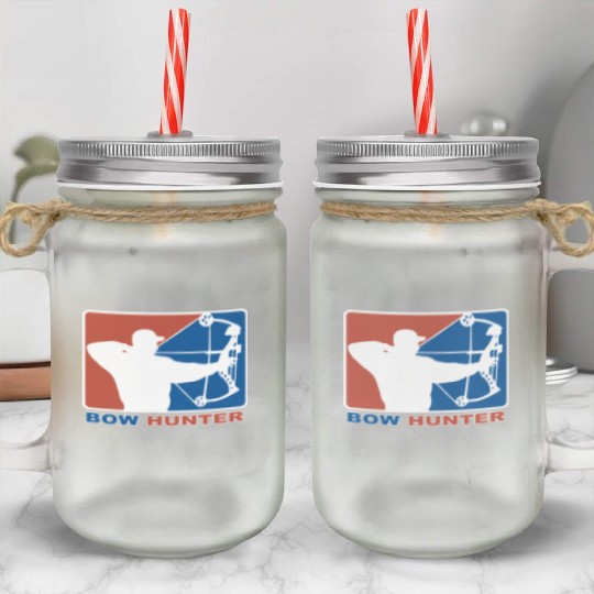 Bow Hunter Major League Bows and Arrow Hunting Mason Jar Cups