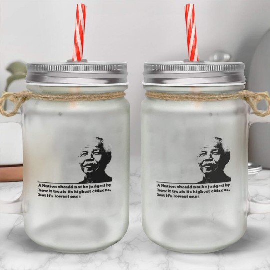 Nelson Mandela Mason Jar Cups