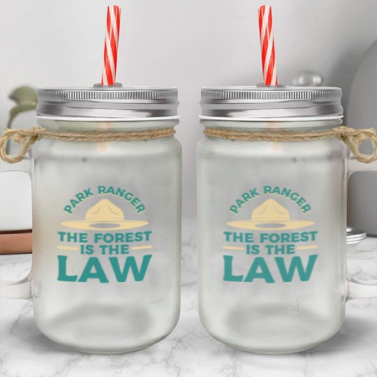 Park Ranger Law Gift Mason Jar Cups