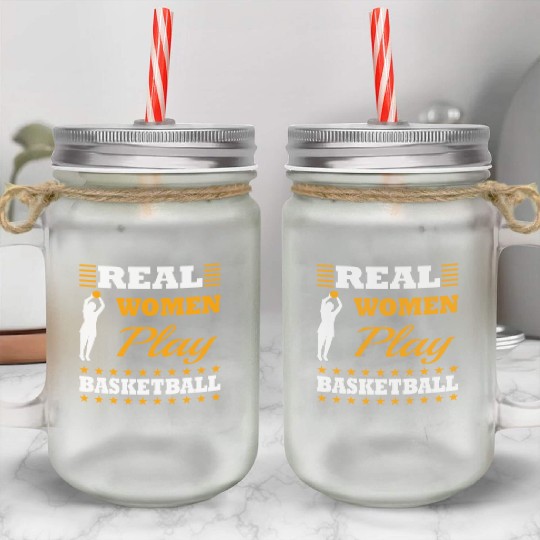 Women basketball basketball player Mason Jar Cups