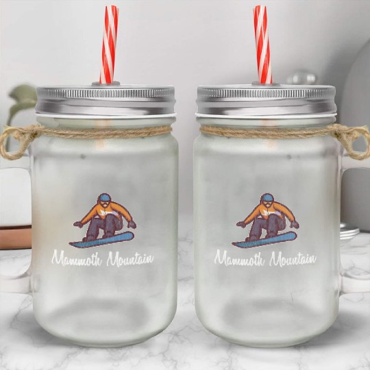 Mammoth Mountain Mason Jar Cups
