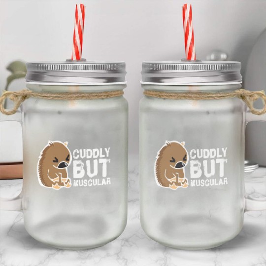 Cuddly But Muscular Wombat Sweet Australia Wild Mason Jar Cups