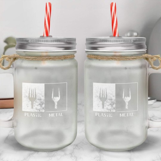 Plastic heavy metal funny music Mason Jar Cups