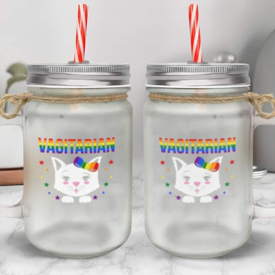 vagitarian venom Mason Jar Cups