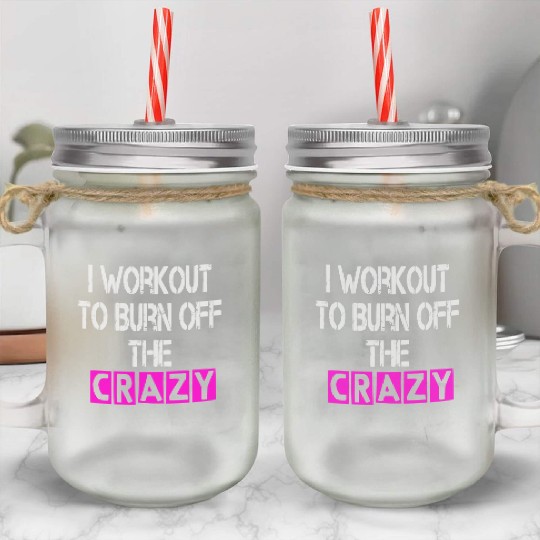 Funny Workout Mason Jar Cups, Funny gym quote