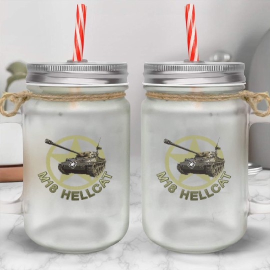 M18 Hellcat WW2 American Tank Destroyer Mason Jar Cups