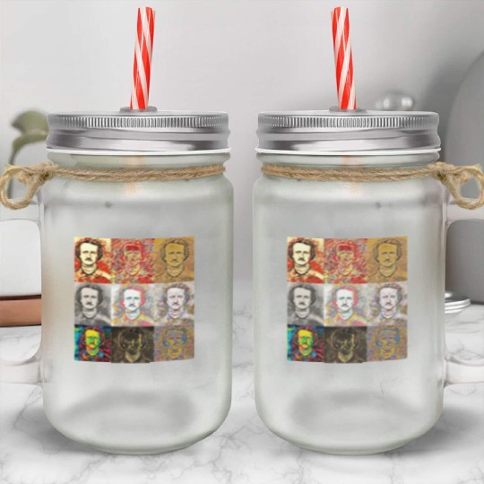 Unique Portrait Reveals Young Edgar Allan Poe Mason Jar Cups