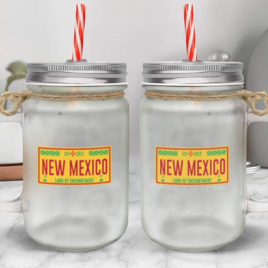 Zia New Mexico Symbole State Est 1912 Southwestern Mason Jar Cups