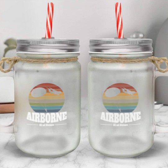 82nd AIRBORNE Division US Army Mason Jar Cups
