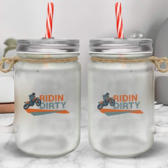 Dirt Bike MX Motocross Supercross Mason Jar Cups