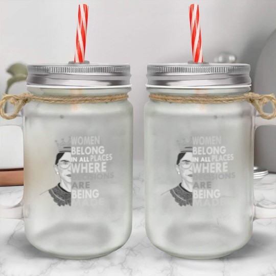 Ruth Bader Ginsburg Mason Jar Cups