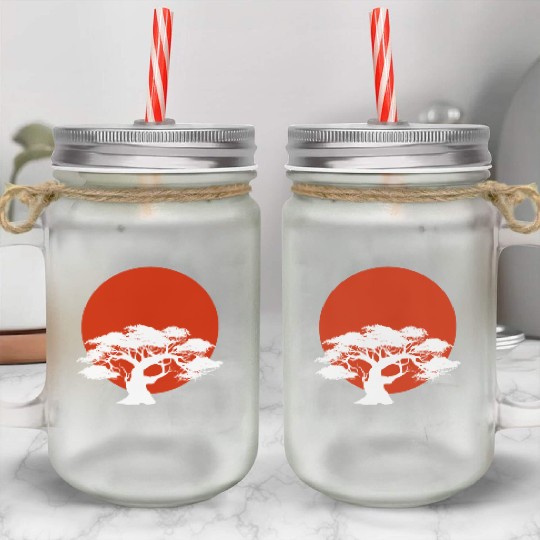 Miyagi-do Karate Bonsai Tree Martial Arts Japanese Mason Jar Cups