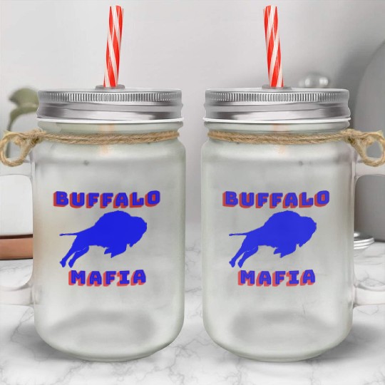 Bills Mafia Mason Jar Cups Makes A Great Gift For Buffalo Spo