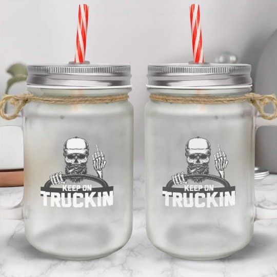 Truck Driver Mason Jar Cups