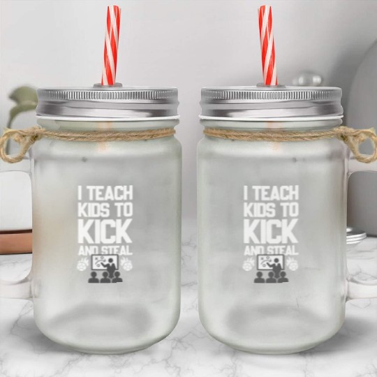 Soccer Coach Football Coach Dad and Mom Gift Idea Mason Jar Cups