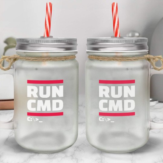 run cmd Mason Jar Cups