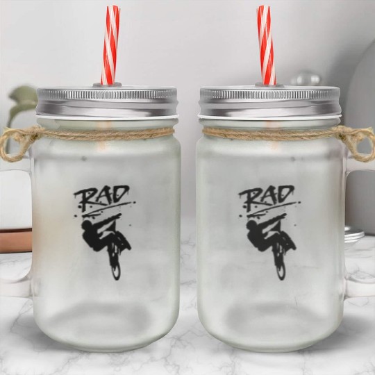 RAD BMX Bike Graffiti 80s Movie Radical Mason Jar Cups