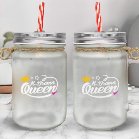 Kdrama Lover Korean Drama Fan Queen Mom Daughter Mason Jar Cups