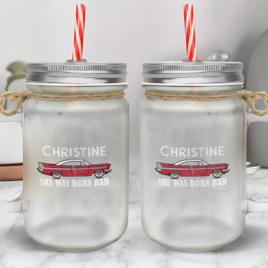 Christine Classic Car Model Lover Automotive Theme Mason Jar Cups