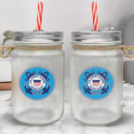 Us Coast Guard Auxiliary Homeland Security Patch Mason Jar Cups
