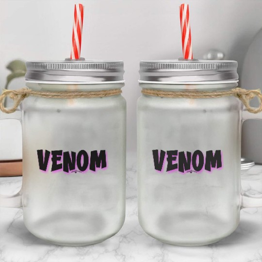 Venom | Neon Hot Pink Shadow Mason Jar Cups