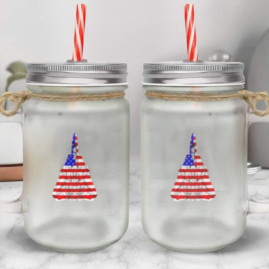 United States F 14 Tomcat Flag Mason Jar Cups