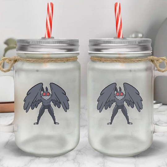 Mothman Mythical Creatures Folklore Cryptid Mason Jar Cups