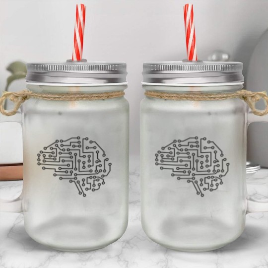 Machine Learning AI Data Science Heartbeat Data Mason Jar Cups