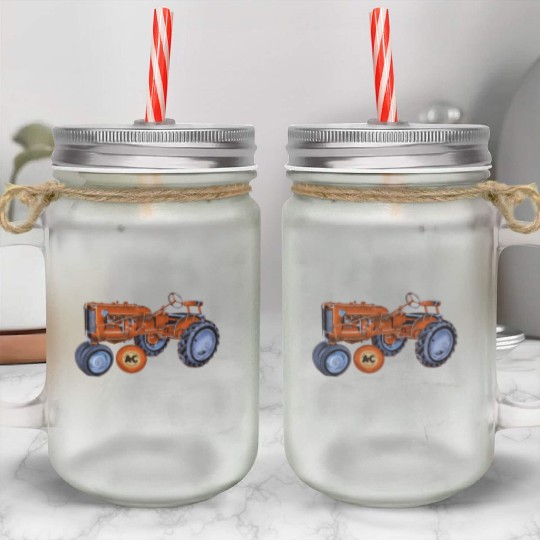 Allis Chalmers Tractor USA Mason Jar Cups