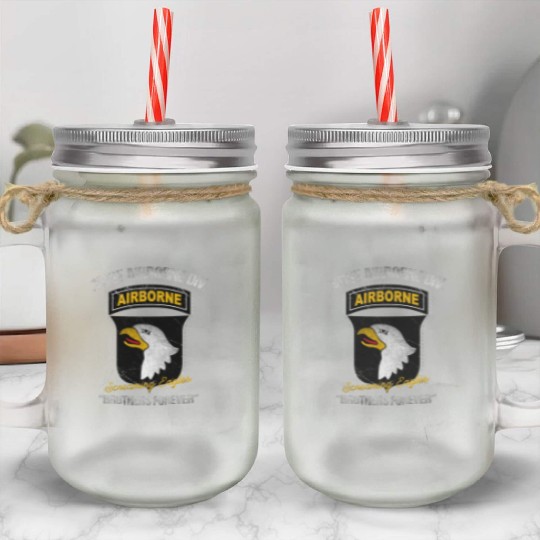 101st Airborne Division US Army Veteran Mason Jar Cups
