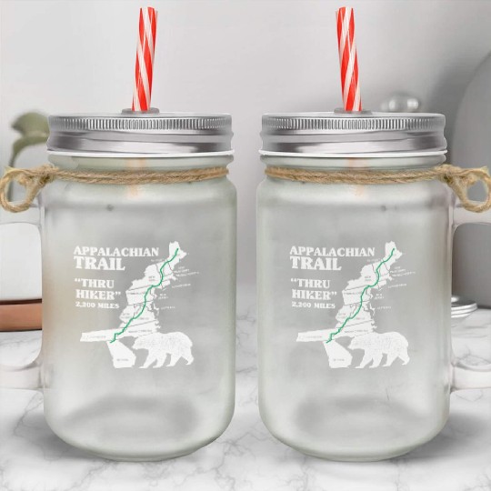 Thruh Hiker, Appalachian Trail - US Trail Mason Jar Cups