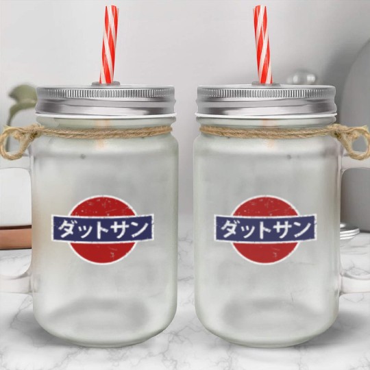 Datsun Vintage Japanese Car Mason Jar Cups