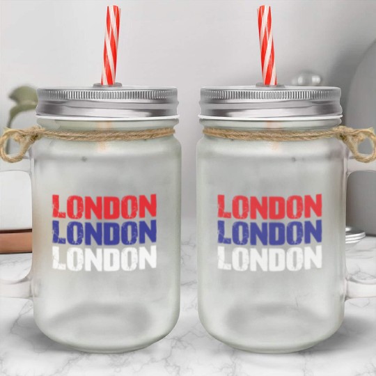 London Mason Jar Cups