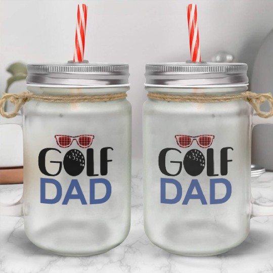 Golf Dad Father's Day Gift Mason Jar Cups