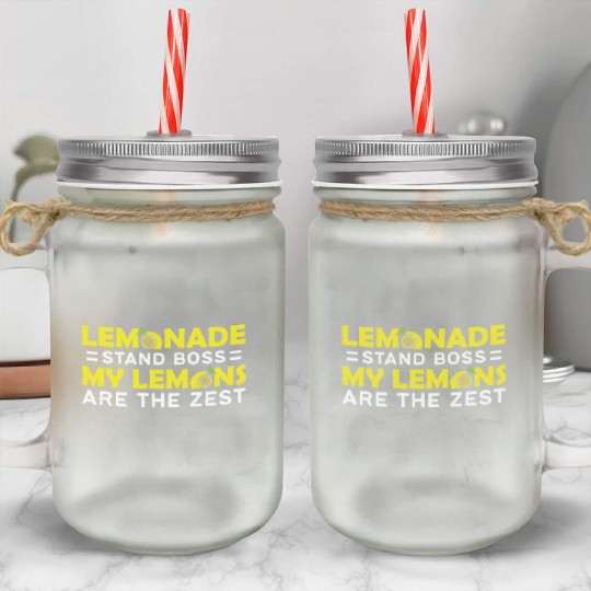 My Lemons Are The Zest Lemon Juice Boss Lemonade Mason Jar Cups