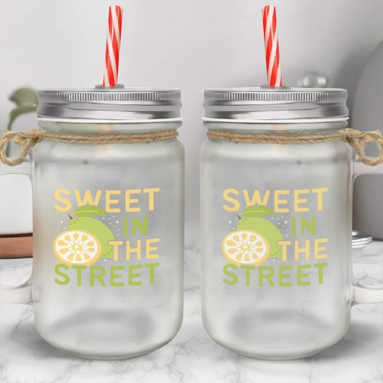 Lemon Juice Sweet In The Street Lemonade Stand Mason Jar Cups