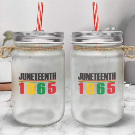 Juneteenth Day 1865, Freedom Day America African Mason Jar Cups