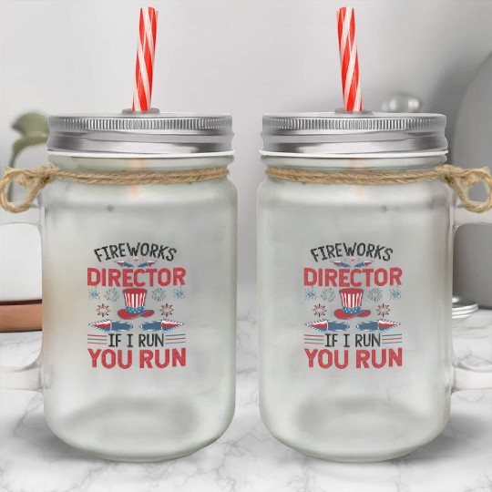 Funny 4th Of July Independence Day Fireworks Gifts Mason Jar Cups
