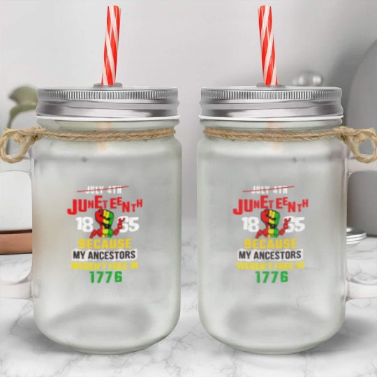 Juneteenth Black History Day Pride Gift Mason Jar Cups